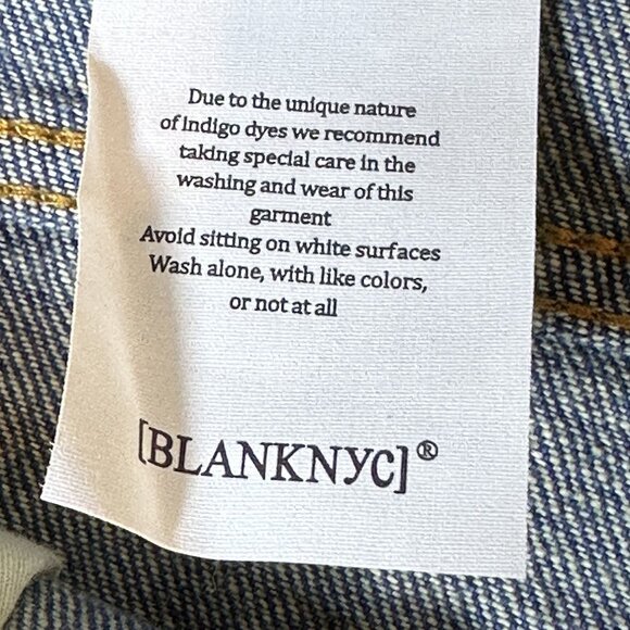 Blank Nyc Plus Size Blue Denim Cut Off Shorts Distressed Sustainable Size 20 W - Picture 12 of 14